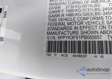 2023 Honda Ridgeline Rtl z USA, uszkodzony, nr VIN 5FPYK3F51PB055657